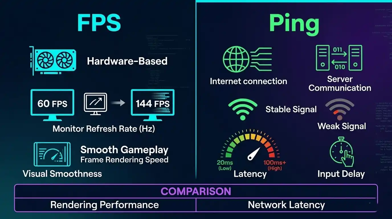 does internet speed affect fps in games