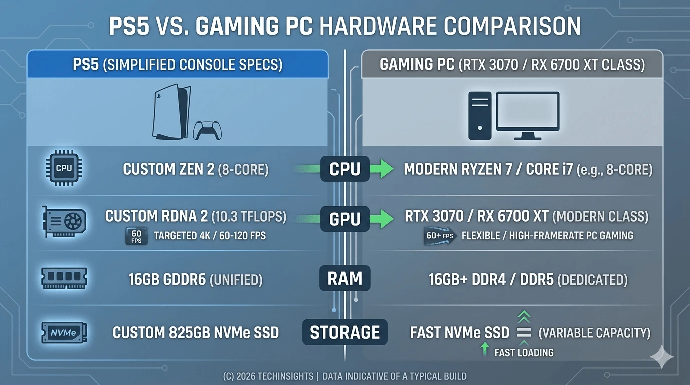 is gaming pc better than ps5