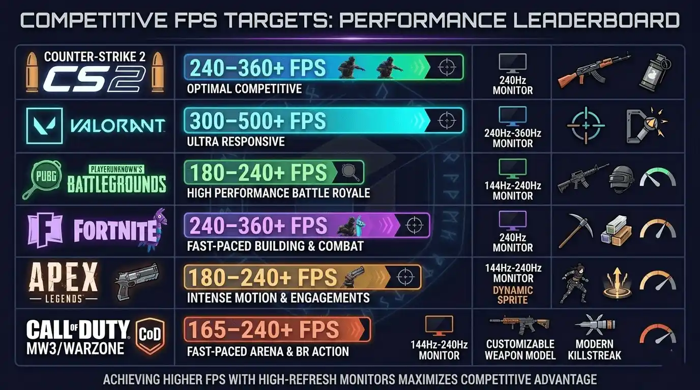 what fps do pro gamers play at