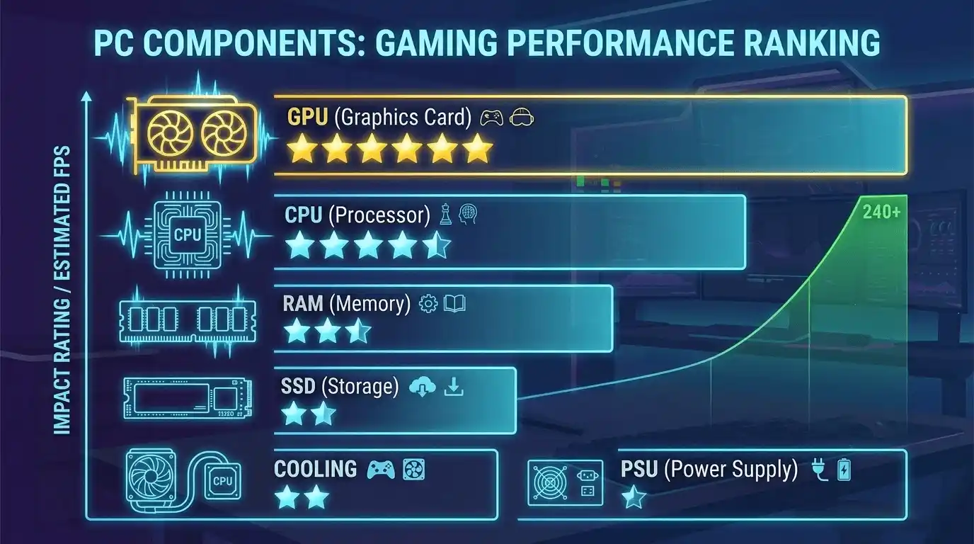 what pc parts affect gaming the most