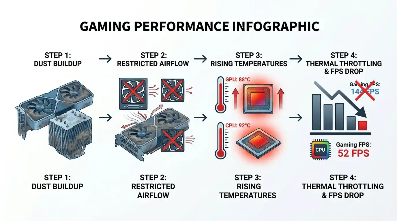 does dust affect gaming performance