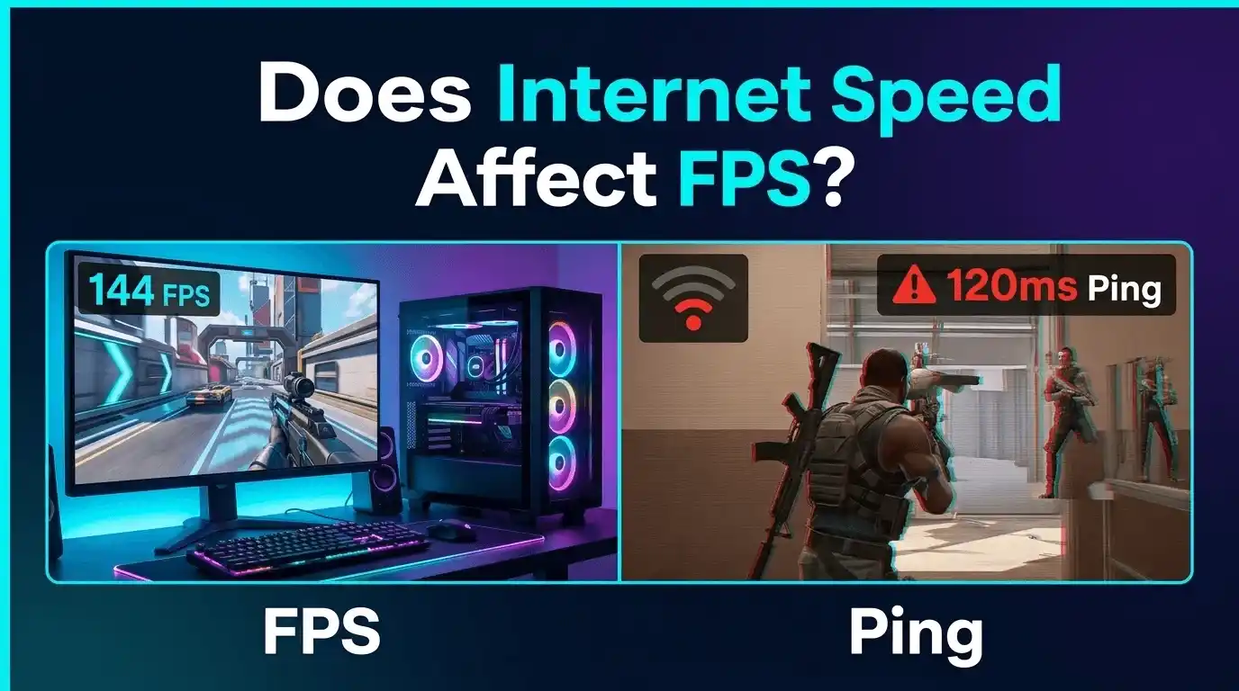 does internet speed affect fps in games