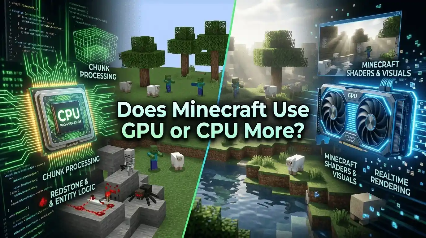 does minecraft use gpu or cpu more